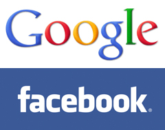Google logo Facebook logo